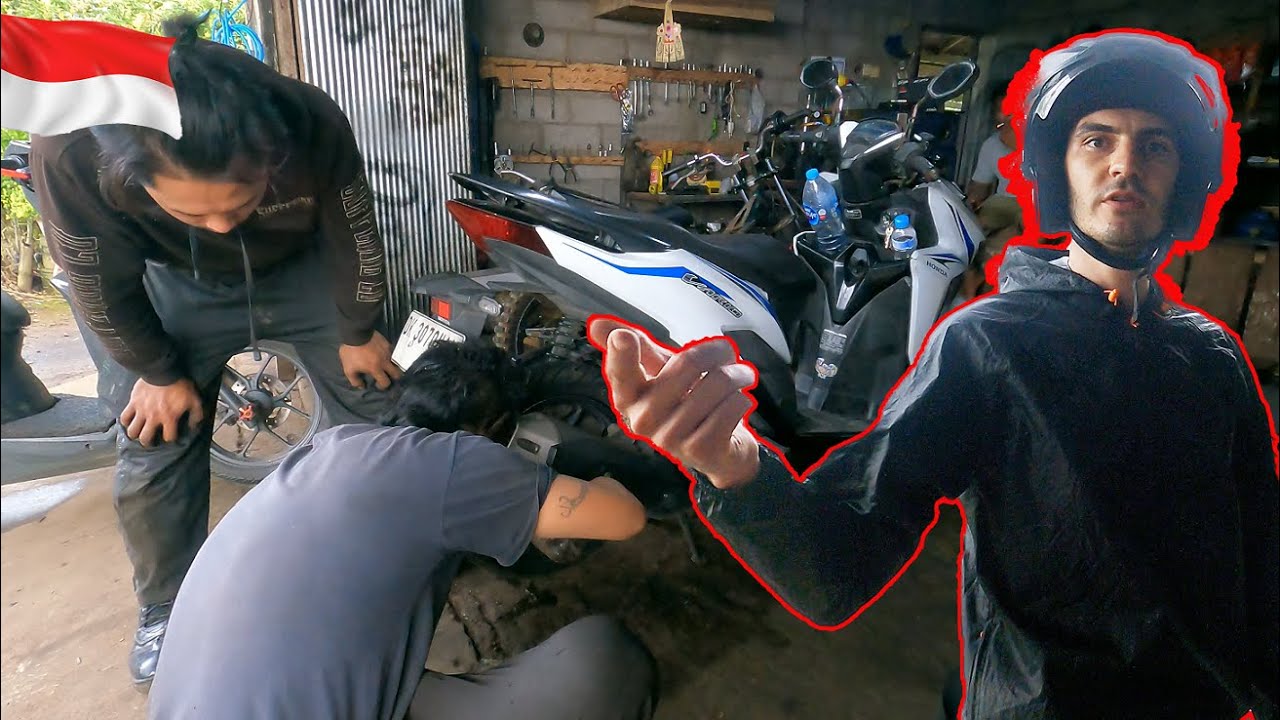 Am făcut pană la scooter în vârf de munte