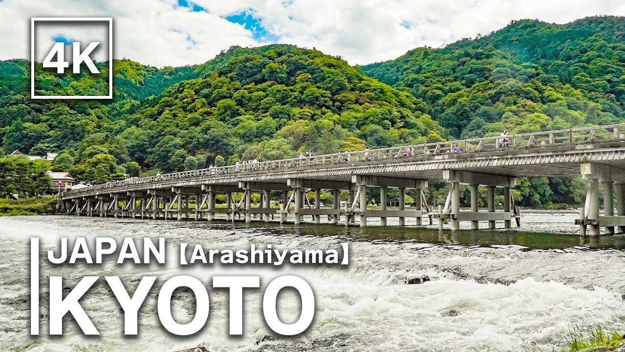4k Kyoto Togetsukyo Bridge One Of The Symbols Of Arashiyama Japan Walking Tour Daily Life Youtube