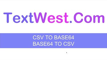 Convert Base64 to CSV and CSV to Base64