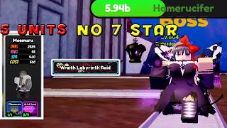 5 UNITS "no 7 STAR" *EZ* WRAITH LABYRINTH RAID no ALL STAR TOWER DEDFENSE OG