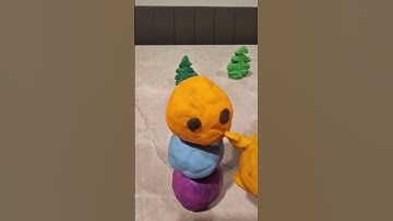 Building a snowman #clay #claycraft  #clayanimation #animation #funny