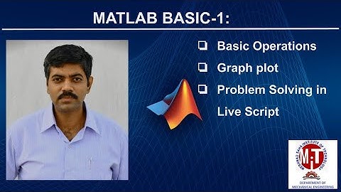 MATLAB Basic -1: Basic Operations||Graph plot||Problem Solving in Live Script