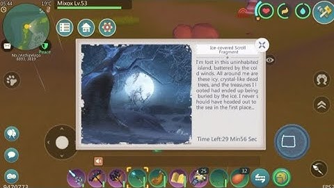 Ice Covered Scroll Fragment | Treasure Hunt | Hidden Treasure Chest | Utopia Origin