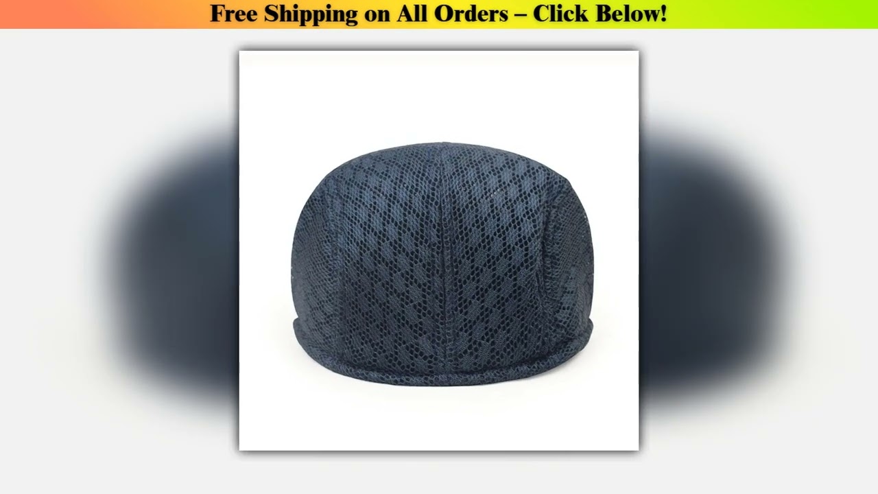 Fashion Korean Version Duck Tongue Hat Hollow Breathable Mesh Berets Solid Color Sun Hat Unisex
