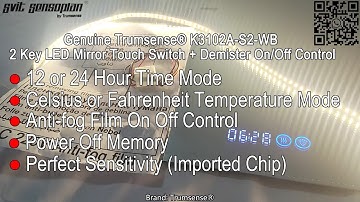 Genuine Trumsense® Time Temperature Displaying Touch Switch Stepless Brightness Adjusting