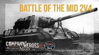 CoH: D-DAY, JUNE 1944 & AFRIKA 43 HISTORICAL ADD-ON(V2.2)- 2vs4(Experts)- Map: JSBattleOfTheMid screenshot 5