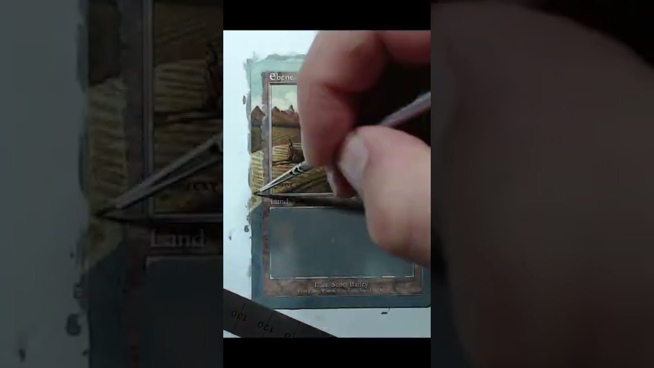 MtG Altered Art - Old Bordered Plains - Border Extension