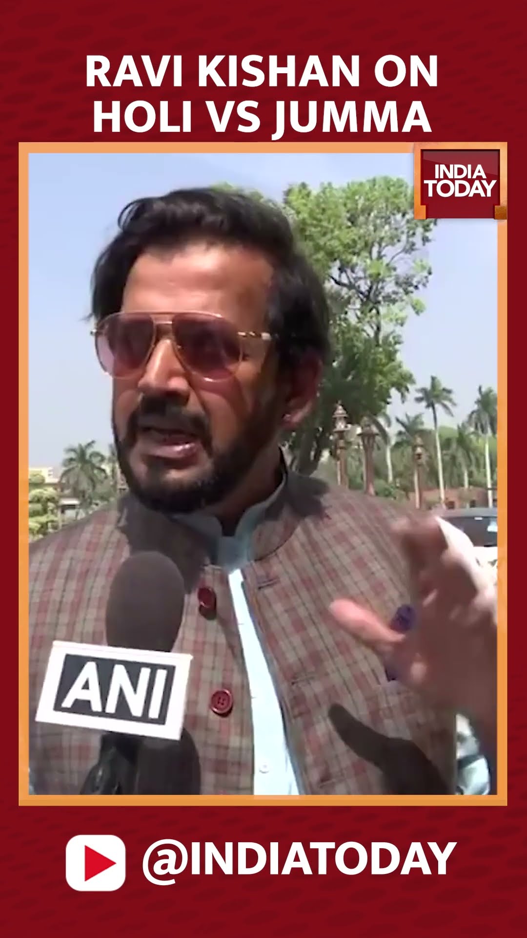 Ravi Kishan On Holi Vs Jumma | #holicelebrations #jumaaprayer #indiatoday #ravikishan #news