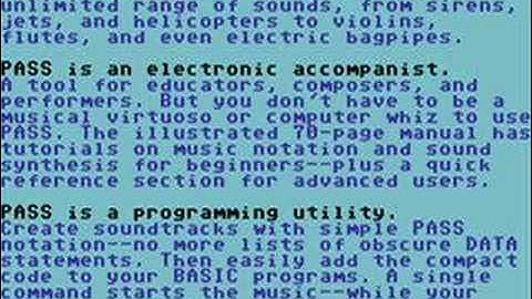 Four Easy Pieces: PASS Demo for the Commodore 64