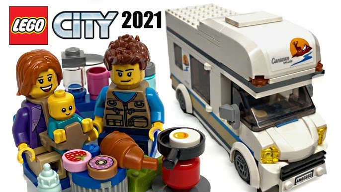 LEGO City Great Vehicles Holiday Camper Van Toy Car 60283 for Kids Aged 5  Plus Years Old, Caravan Motorhome Summer Sets, Gift Idea