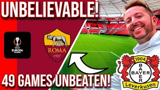 LEVERKUSEN 49 GAMES UNBEATEN! 😅 Bayer 2-2 Roma REACTION 🏆 EUROPA LEAGUE
