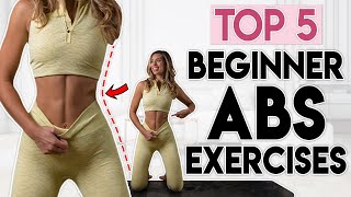 TOP 5 BEGINNER ABS EXERCISES to get a flat stomach | 5 min Workout screenshot 3