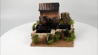 Noria in movimento per presepe cm 22x20x18,5 h Video