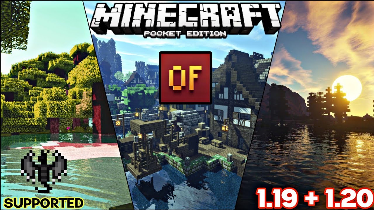Top 3 Best Optifine For Minecraft PE 1.20 || Best Lag Fix Optifine ...