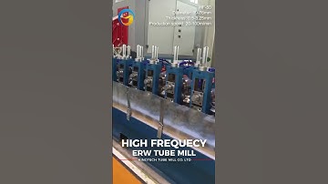 HF 50 Welded ERW Steel Pipe Production Line and Pipe Making Machine running video #shorts