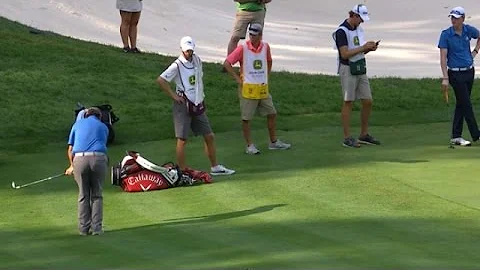 Ryan McClintock's chip-in birdie excites the local...