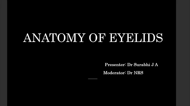 Anatomy of Eyelids, Dr. Surabhi J A, 24 May 2022