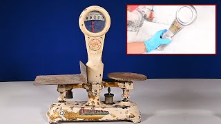 Restoration of rusty old scale - finding hidden delights