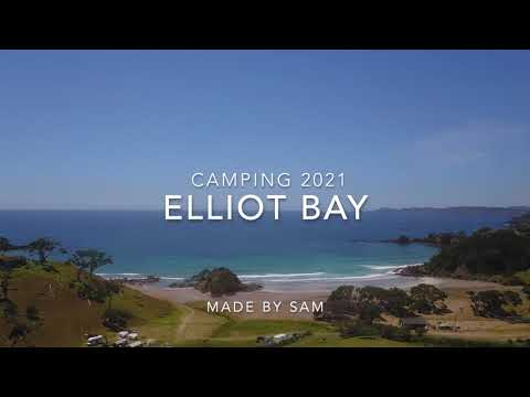 Elliot Bay from the air, Elliot Bay surf spot, Northland East, New Zealand.