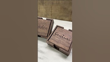 Custom Coasters.  ...#woodworking #cncwoodworking #canada #coaster #coffeeshop