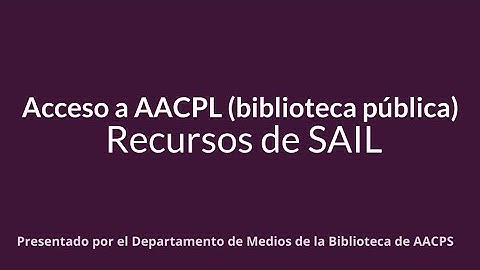 AACPL and SAIL (Spanish)