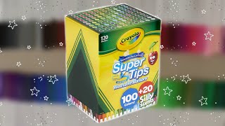 LANZAMIENTO CRAYOLA| 120  MARKERS SUPER TIPS !!!| SILLY SCENTS