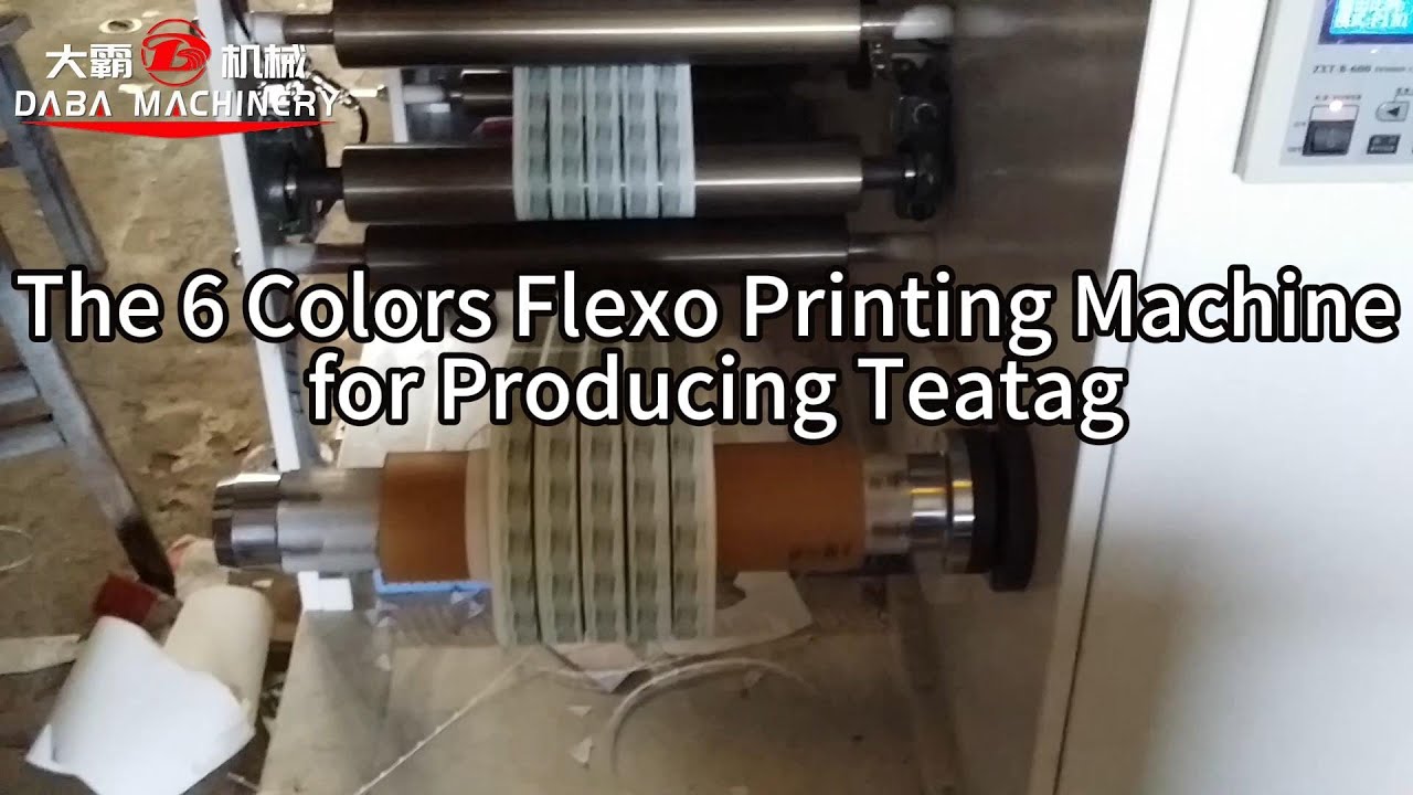 The 6 Colors Flexo Printing Machine for Producing Teatags - YouTube