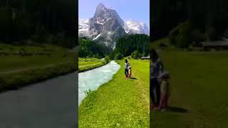 Paradise Switzerland Morning - Loving sweet mother with child
