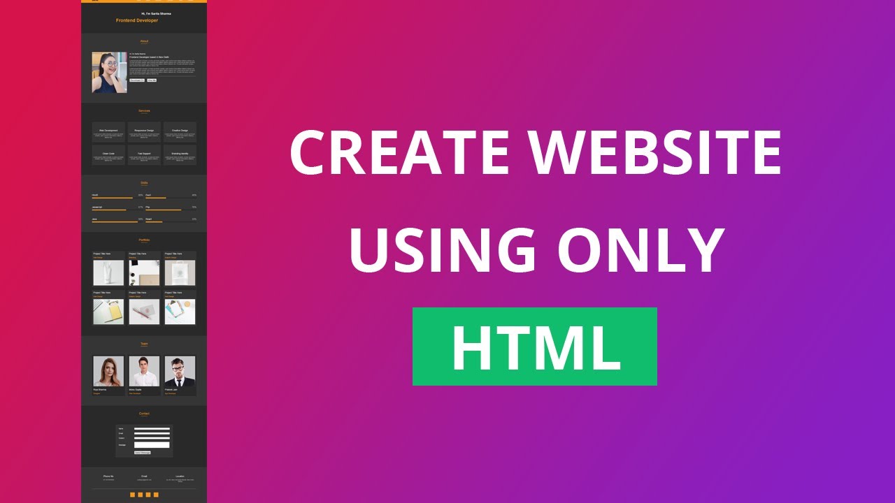 How To Create A Free Website Using Html