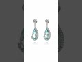 Natural Aquamarines 5.06 carats set in 18K White Gold Earrings with 0.59 carats Diamonds