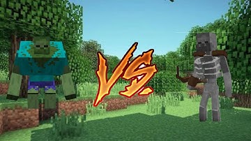 MUTANT SKELETON VS MUTANT ZOMBIE - Minecraft Mob Battles