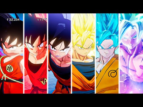 Dragon Ball Z: Kakarot - Goku All Forms & Transformations Base - Ultra Instinct (4K 60fps)