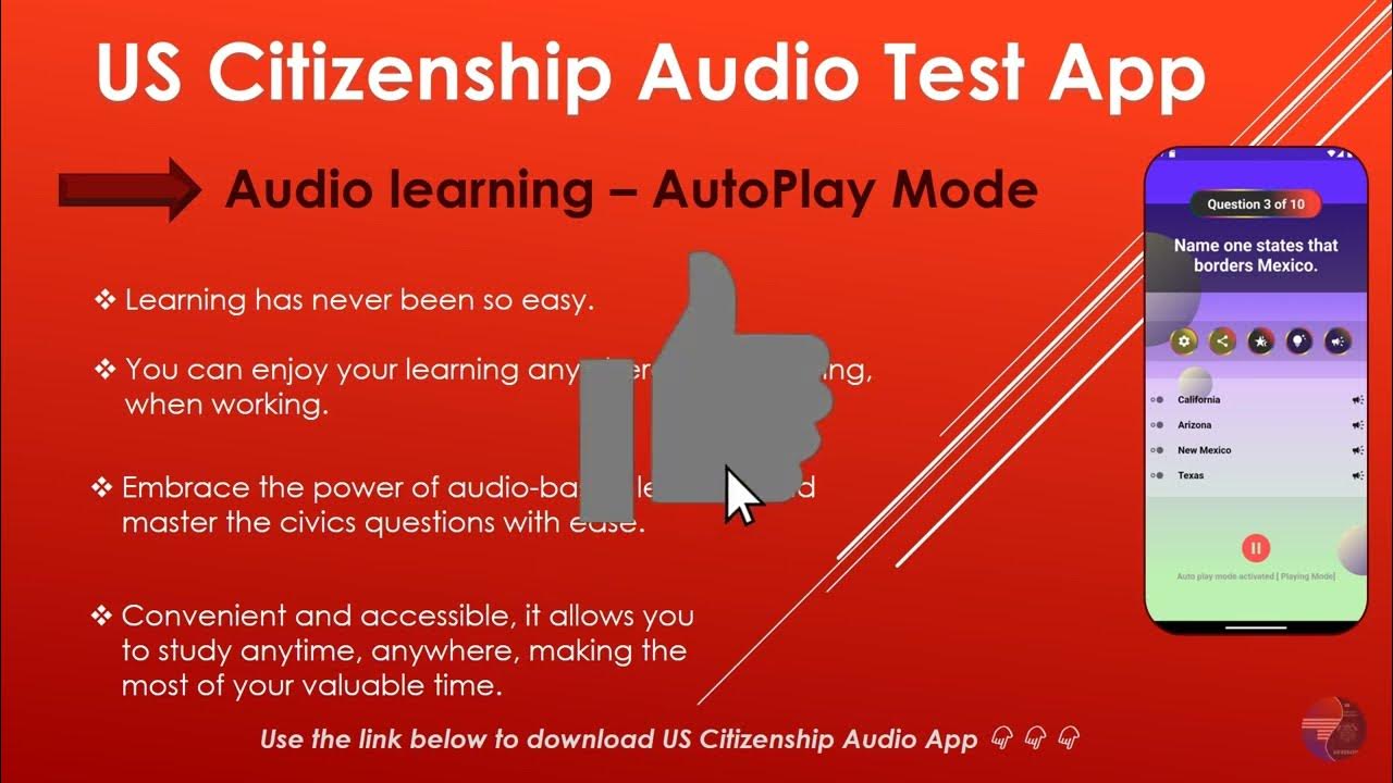 US Citizenship Audio Test App YouTube US Citizenship Audio Test App YouTube