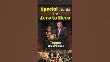 Special thanks for Zero to Hero 😎 SSC CPO TOPPER 2024 🔥 Gagan Pratap Sir #ssc #cpo #topper #party