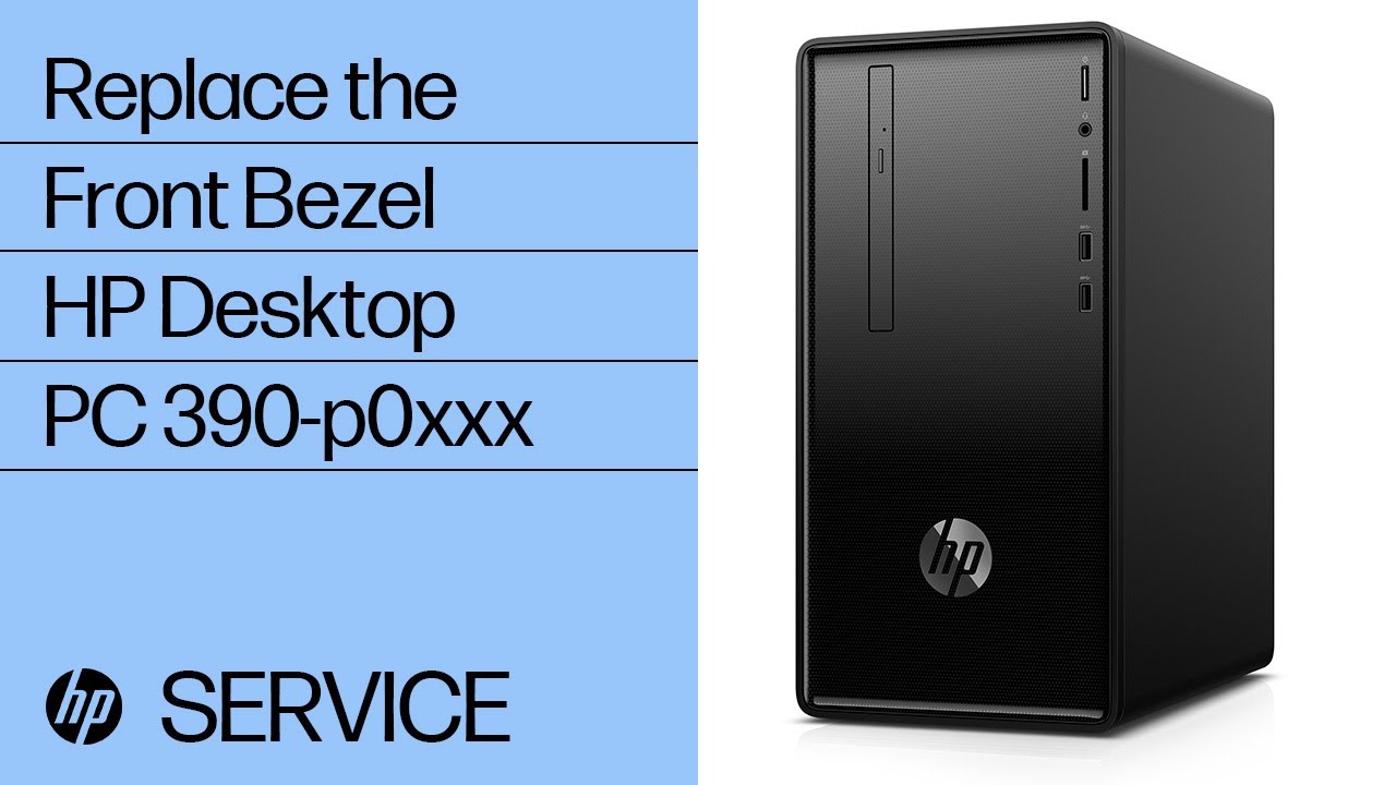 P0nxxx - Replace the Front Bezel | HP Desktop PC 390-p0xxx | HP Support - YouTube