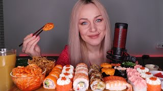 : MUKBANG | /,  | Sushi rolls |  ASMR