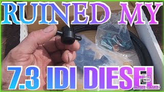 I ruined my 7.3 idi diesel engine by not buying russ repairs overpriced return line kit! by Aspie's garage worthshop 6,184 views 1 year ago 7 minutes, 52 seconds