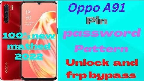Oppo a91 cph2021 password unlock & frp bypaas without pc 100% done