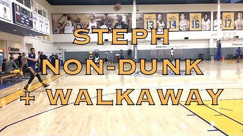 Steph Curry non-dunk after routine + walkaway shot from practice in Oakland, 2 days b4 2018 WCF G3