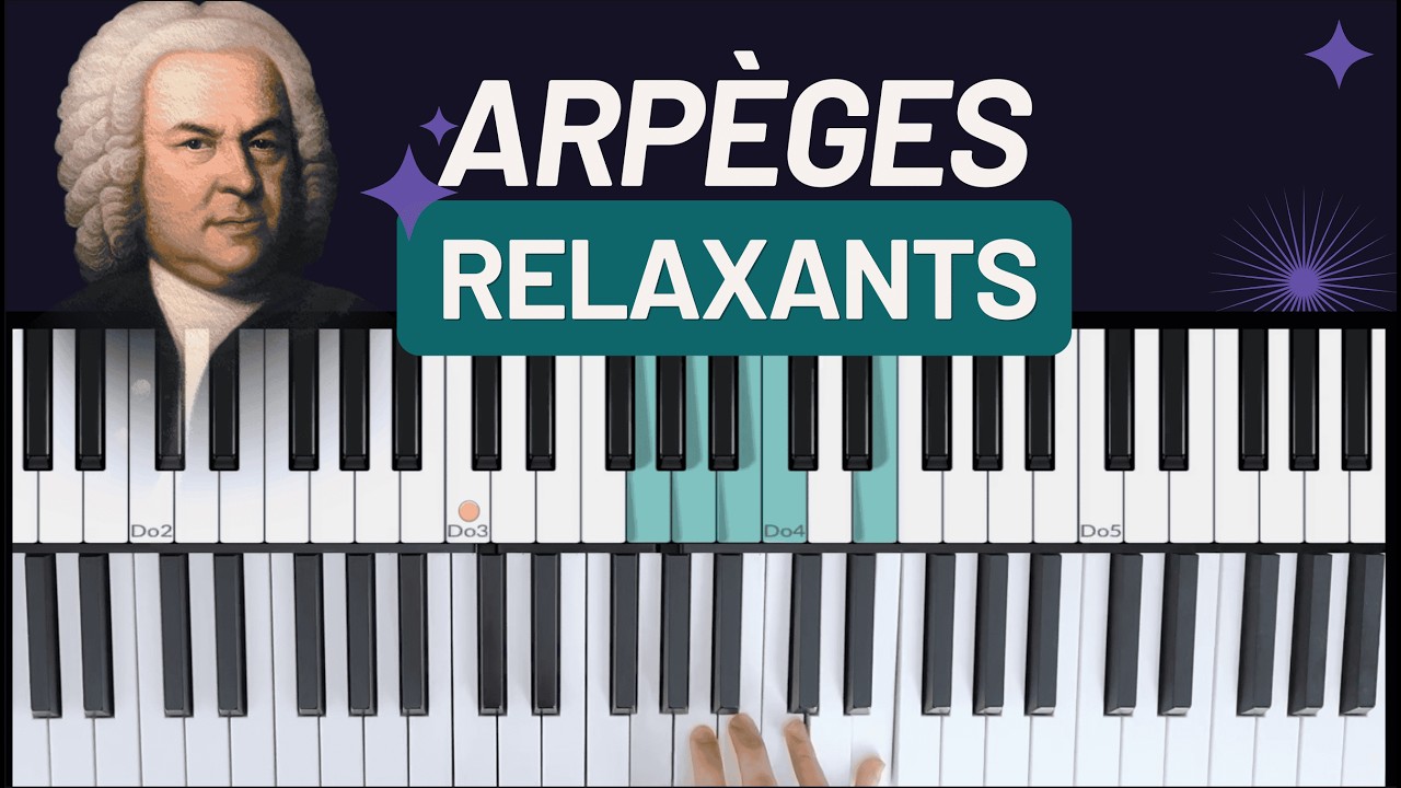 Bach : le morceau en arpège le plus relaxant au piano (tuto piano facile)