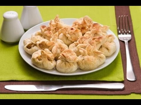 Видео рецепт Томатный цельнозерновой мешочек с мясной начинкой 