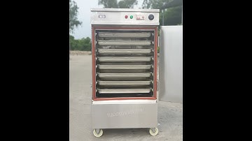 Tủ nấu cơm dùng điện 8 khay có chế độ hẹn giờ và cài đặt nhiệt độ