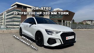 Audi A3 35 TFSI Test | 2CR Stage2 1.5 TSI 200 HP 320 NM Tork | Detaylı İnceleme | 220+ KM/H Hızlanma