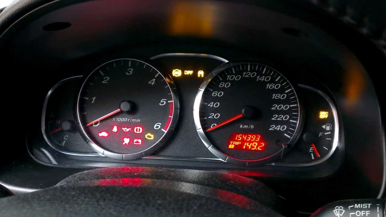 Kontrolki Mazda 6 2006R Diesel - Youtube