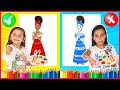 Desafio colorindo com 3 cores gigante filme Encanto Disney | Jéssica Godar e Laurinha e Helena e Gab