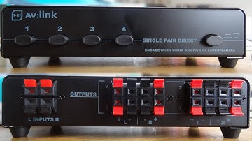 4 Way Speaker Select Switch Box With Amplifier Protection Review, connect up to 4 pairs of speakers