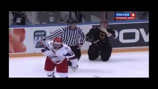 Драка российских хоккеистов с немецкими