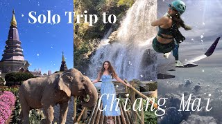 TALLEST ZIPLINE IN ASIA, BATHING ELEPHANTS, WATERFALLS AND MORE | SOLO TRAVEL VLOG | CHIANG MAI