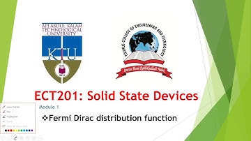 SSD Module 1: Fermi Dirac Distribution Function