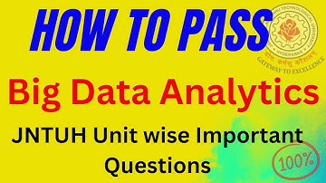 Big Data Analytics Important Questions | R22 JNTUH DS | Unit Wise B.Tech Guide 2025 | #btech